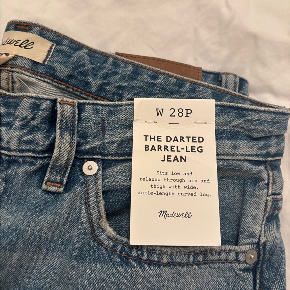 Madewell Blue Barrel-Leg Jeans